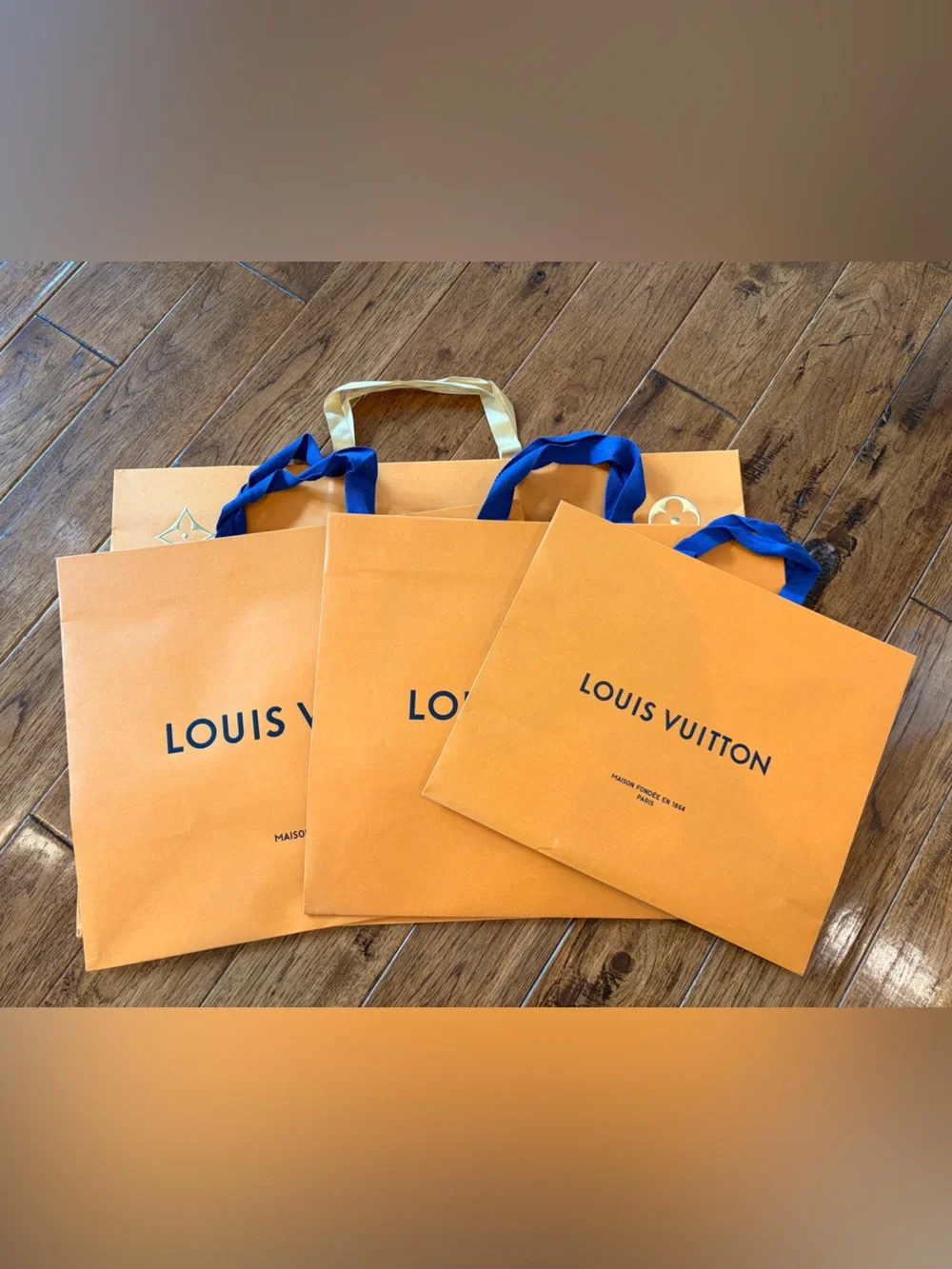 Louis Vuitton Orange Bags - Set of 4 ranging in size.